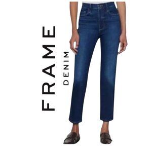 FRAME Le Pixie Sylvie Slender Straight Blue Jeans Size 29